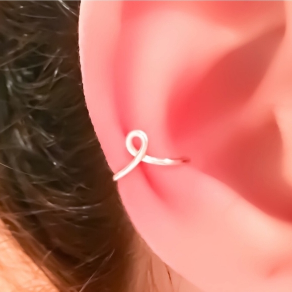 💥 Handmade Reversible Ear Cuff Solid 925 - Picture 2 of 3